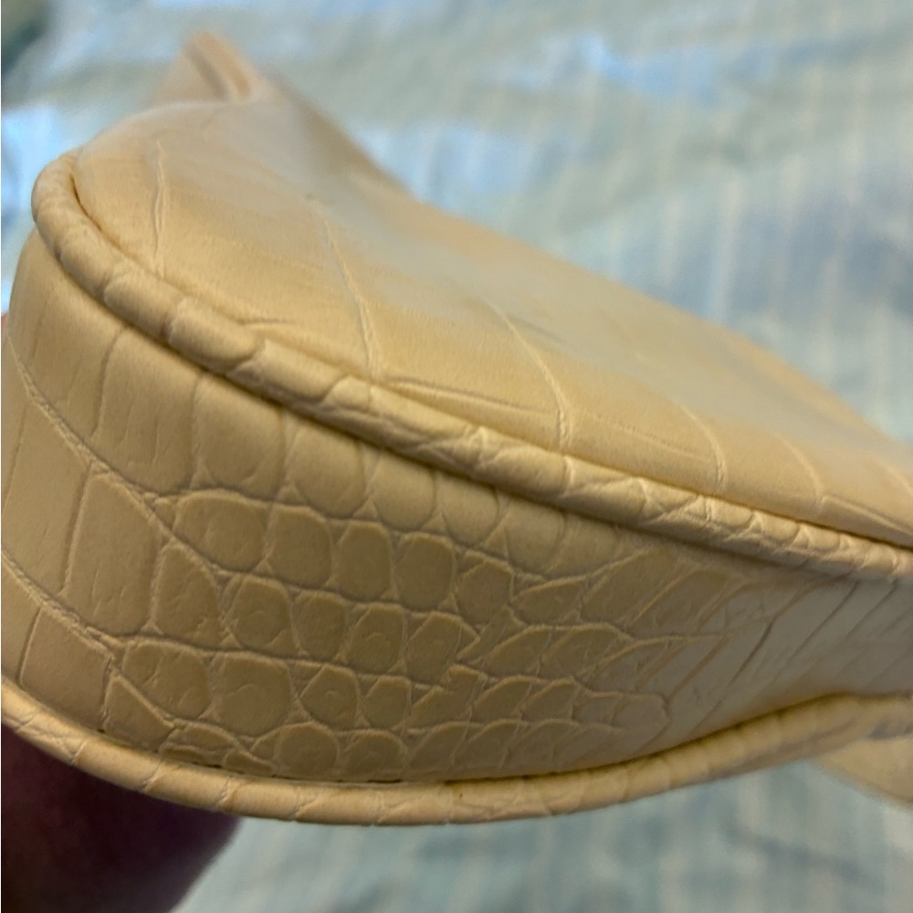 JW Pei Eva Shoulder Bag ivory mock croc Nordstrom east west spring wedding - Picture 3 of 16